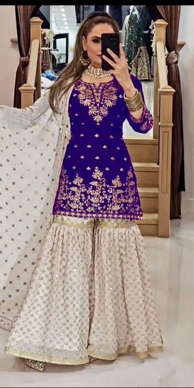 VLM 264 Royal Blue in Fox Georgette Embroidery Work & Lace Work Salwar Suit . Best Price ₹2399. Delivery 4-6 Working Days. Shop now. | Jump Suits, Tops & Bottoms, Track Suits, Trendy Wear, Salwar suit, Designer Suits, Casual Suits, Creative suits, Palazzo Suits, Party Wear Suits, Patiala Suits, Straight Suits