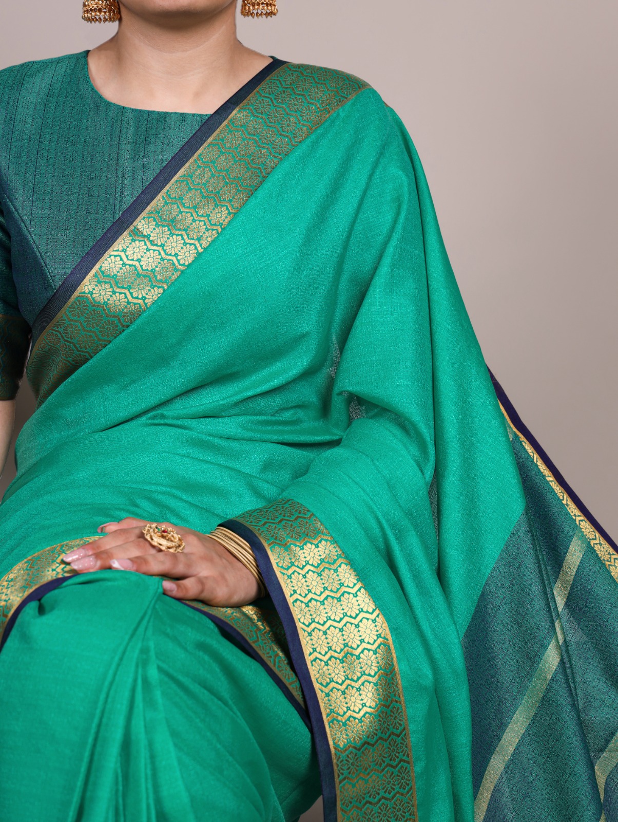 YNF 7408 Sea Green Color Poly Cotton Saree With Zari Work. Wedding, Party, Festive, Events, Affordable Price ₹1399. Delivery 4-6 Working Days. Shop now. | Sarees, Bollywood Sarees, Creative Sarees, Designer Sarees, Embroidered Sarees, Ethnic Saree, Modern Digital sarees, Party Wear Sarees
