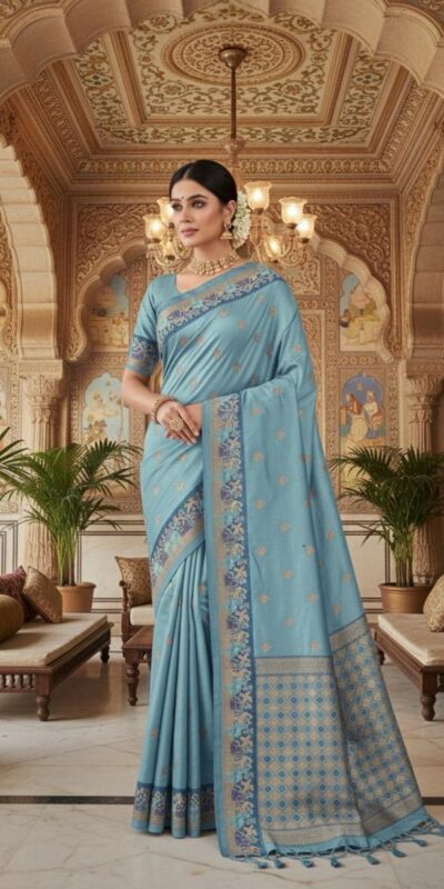 MS 545 Sky Blue Banarasi Silk Saree with Zari Work. Wedding, Party, Festive, Events, Now at just ₹1649. Delivery 4-6 Working Days. Shop now. | Sarees, Bollywood Sarees, Creative Sarees, Designer Sarees, Embroidered Sarees, Ethnic Saree, Modern Digital sarees, Party Wear Sarees