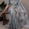 YNF 7402 Sky Blue Color Poly Shimmer Saree with Embroidery Work. Wedding, Party, Festive Festive Deal ₹2499. Delivery 4-6 Working Days. Shop now. | Sarees, Bollywood Sarees, Creative Sarees, Designer Sarees, Embroidered Sarees, Ethnic Saree, Modern Digital sarees, Party Wear Sarees