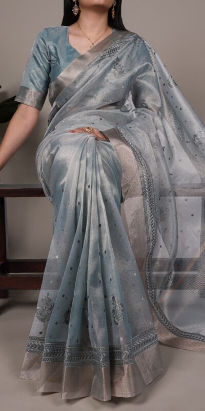 YNF 7402 Sky Blue Color Poly Shimmer Saree with Embroidery Work. Wedding, Party, Festive Festive Deal ₹2499. Delivery 4-6 Working Days. Shop now. | Sarees, Bollywood Sarees, Creative Sarees, Designer Sarees, Embroidered Sarees, Ethnic Saree, Modern Digital sarees, Party Wear Sarees