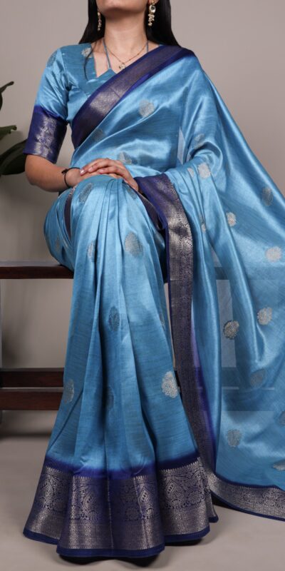 YNF 7909 Sky Blue in Rumali Silk Zari Work Saree . Wedding, Party, Festive, Events Now at just ₹1549. Delivery 4-6 Working Days. Shop now. | Sarees, Bollywood Sarees, Creative Sarees, Designer Sarees, Embroidered Sarees, Ethnic Saree, Modern Digital sarees, Party Wear Sarees