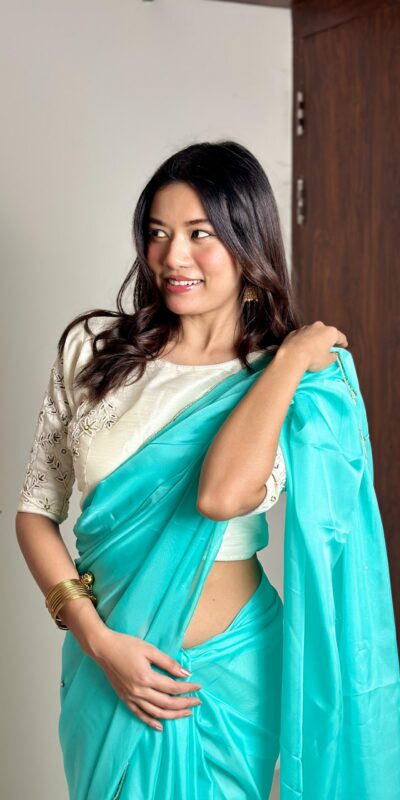 AC CHERRY Sky Blue Soft Organza With Handwork Saree Wedding, Party, Festive, Events Affordable Price ₹2099. Delivery 4-6 Working Days. Shop now. | Sarees, Bollywood Sarees, Creative Sarees, Designer Sarees, Embroidered Sarees, Ethnic Saree, Modern Digital sarees, Party Wear Sarees