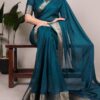 YNF 7908 Teal Mass Mello Saree with Zari Work. Wedding, Party, Festive, Events Introductory Price ₹1449. Delivery 4-6 Working Days. Shop now. | Sarees, Bollywood Sarees, Creative Sarees, Designer Sarees, Embroidered Sarees, Ethnic Saree, Modern Digital sarees, Party Wear Sarees