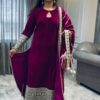 VLM 241 Wine in Crash Viscose Velvet Embroidery Work Salwar Suit . Affordable Price ₹2399. Delivery 4-6 Working Days. Shop now. | Jump Suits, Salwar suit, Designer Suits, Casual Suits, Creative suits, Palazzo Suits, Party Wear Suits, Patiala Suits, Straight Suits