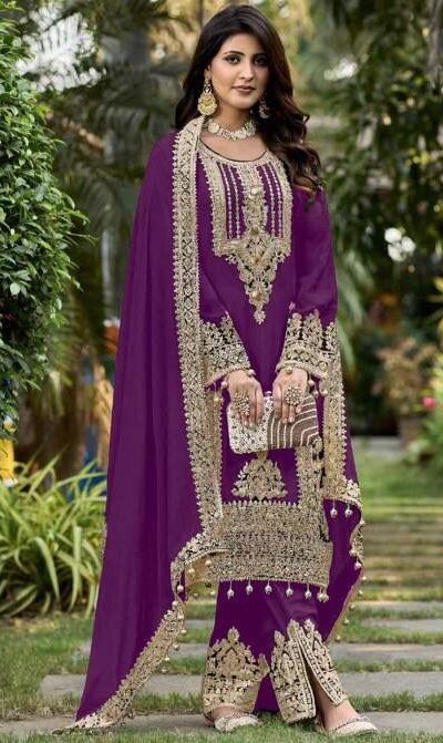 KF 1628 Wine Fuax Georgette Salwar Suit Perfect for Wedding, Party, Raksha Bandhan, Baisakhi, Sangeet – . Affordable Price ₹2399. Delivery 4-6 Working | Jump Suits, Tops & Bottoms, Track Suits, Trendy Wear, Salwar suit, Designer Suits, Casual Suits, Creative suits, Palazzo Suits, Party Wear Suits, Patiala Suits, Straight Suits