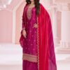 Pink Vichitra Zari Embroidery Work Salwar Suit