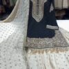 Black Georgette Lace Work Salwar Suit