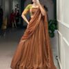 Brown Chocolate Crush Embroidery Work Lehenga Choli