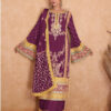 Wine Chinon Embroidery Work Salwar Suit