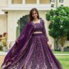 Purple Fox Georgette Sequence Work Lehenga Choli