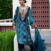 Blue Viscose Velvet Embroidery Work Salwar Suit