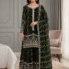 Green Fendy Silk Embroidery Work Salwar Suit