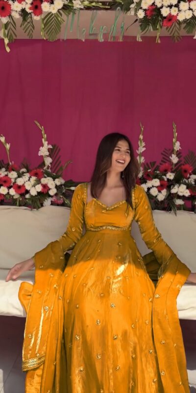 Yellow Fendy Silk Lace Work Salwar Suit