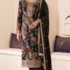Black Vichitra Digital Print Embroidery Work Salwar Suit