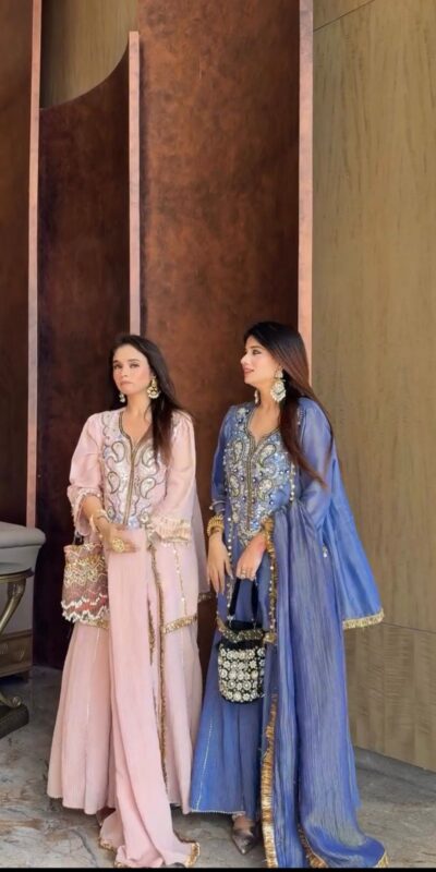 Light Peach Chinon Lace Embroidery Work Salwar Suit