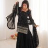 Black Pure Georgette Sequence Work Salwar Suit