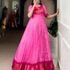 Pink Mass Mello Zari Work Gown