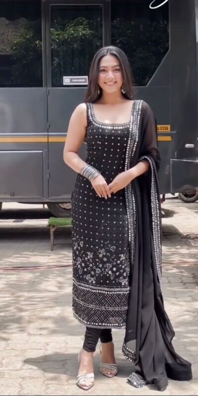 RTC 5912 Black Faux Georgette Salwar Suit Perfect for Wedding, Party, Baisakhi, Baby Shower, Sangeet – . Introductory Price ₹2099. Delivery 4-6 Working | Jump Suits, Tops & Bottoms, Track Suits, Trendy Wear, Salwar suit, Designer Suits, Casual Suits, Creative suits, Palazzo Suits, Party Wear Suits, Patiala Suits, Straight Suits