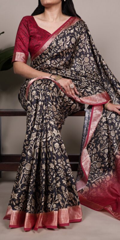 YNF 7055 Black in Tasar Silk With Viscose Border Lace Work & Lace Border Saree. Exclusive Offer ₹1699. Delivery 4-6 Working Days. Shop now. | Sarees, Bollywood Sarees, Creative Sarees, Designer Sarees, Embroidered Sarees, Ethnic Saree, Modern Digital sarees, Party Wear Sarees