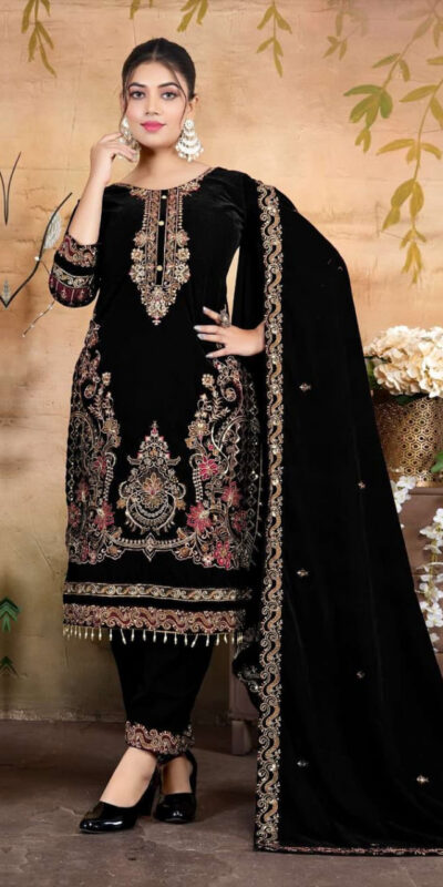 FC 1198 Black Velvet Salwar Suit with Embroidery Work & Lace Work. Festive Deal ₹2549. Delivery 4-6 Working Days. Shop now. | Jump Suits, Tops & Bottoms, Track Suits, Trendy Wear, Salwar suit, Designer Suits, Casual Suits, Creative suits, Palazzo Suits, Party Wear Suits, Patiala Suits, Straight Suits
