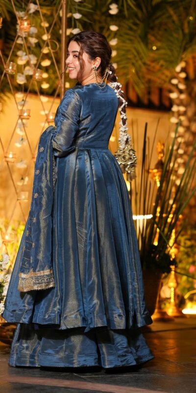 VLM 311 Blue Cosmos Silk Gown. Perfect for Wedding, Party, Baby Shower, Reception, Haldi – Now at just ₹2399. Delivery 4-6 Working Days. Shop now. | Gowns, Bollywood Gowns, Creative Gowns, Designer Gowns, Embroidered Gowns, Party Wear Gowns