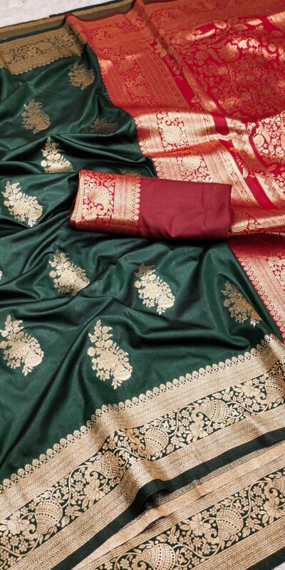 MB 1027 Green in Banarasi Silk Zari Work & Lace Work Saree . Available at ₹1999 only. Delivery 4-6 Working Days. Shop now. | Sarees, Bollywood Sarees, Creative Sarees, Designer Sarees, Embroidered Sarees, Ethnic Saree, Modern Digital sarees, Party Wear Sarees