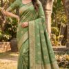 MB 9 Green Color Satin Silk Saree with Lace Work & Zari Work. Exclusive Offer ₹2149. Delivery 4-6 Working Days. Shop now. | Sarees, Bollywood Sarees, Creative Sarees, Designer Sarees, Embroidered Sarees, Ethnic Saree, Modern Digital sarees, Party Wear Sarees