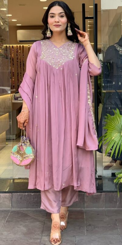 MF 819 Lavender Color Cotton Silk Salwar Suit with Mirror Work. Affordable Price ₹1699. Delivery 4-6 Working Days. Shop now. | Jump Suits, Salwar suit, Designer Suits, Casual Suits, Creative suits, Palazzo Suits, Party Wear Suits, Patiala Suits, Straight Suits