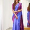 Lavender Lichi Silk Jacquard Work Saree
