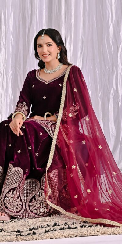 ND 5054 Maroon Embroidery Work Salwar Suit in Maroon Viscous Velvet. Available at ₹2449 only. Delivery 4-6 Working Days. Shop now. | Jump Suits, Tops & Bottoms, Track Suits, Trendy Wear, Salwar suit, Designer Suits, Casual Suits, Creative suits, Palazzo Suits, Party Wear Suits, Patiala Suits, Straight Suits