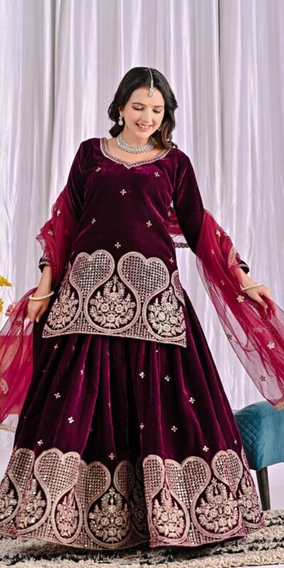 ND 5054 Maroon Embroidery Work Salwar Suit in Maroon Viscous Velvet. Available at ₹2449 only. Delivery 4-6 Working Days. Shop now. | Jump Suits, Tops & Bottoms, Track Suits, Trendy Wear, Salwar suit, Designer Suits, Casual Suits, Creative suits, Palazzo Suits, Party Wear Suits, Patiala Suits, Straight Suits