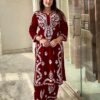 MF 627 Maroon Rayon With Wid Lakhnavi Style Work Kurti Designer Work. Grab it for ₹1449. Delivery 4-6 Working Days. Shop now. | Kurti, Bollywood Kurti, Creative Kurtis, Designer Kurti, Party Wear Kurti, Selfie Kurti