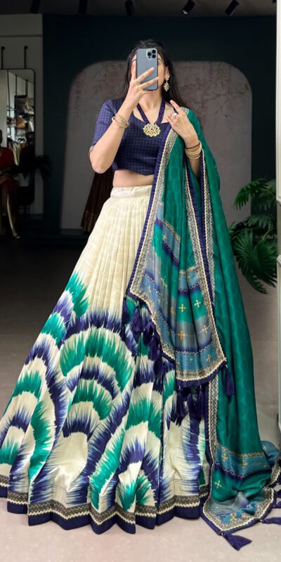 LNB 1247 Navy Blue Color Taser Silk Printed Lehenga Choli Wedding, Party, Festive, Events Etc. Delivery 4-6 Working Days Rs 2849 | Lehenga, Bollywood Lehenga, Creative Lehenga, Designer Lehenga, Embroidered Lehenga, Party Wear Lehenga