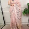 YNF 7401 Peach in Zari Kota Tissue Zari Work & Embroidery Work Saree . Get it for ₹3199. Delivery 4-6 Working Days. Shop now. | Sarees, Bollywood Sarees, Creative Sarees, Designer Sarees, Embroidered Sarees, Ethnic Saree, Modern Digital sarees, Party Wear Sarees