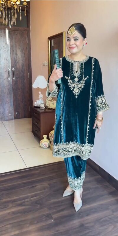 LG 2035 Peacock Blue in Velvet Embroidery Work & Lace Work Salwar Suit . Now at just ₹2049. Delivery 4-6 Working Days. Shop now. | Jump Suits, Tops & Bottoms, Track Suits, Trendy Wear, Salwar suit, Designer Suits, Casual Suits, Creative suits, Palazzo Suits, Party Wear Suits, Patiala Suits, Straight Suits