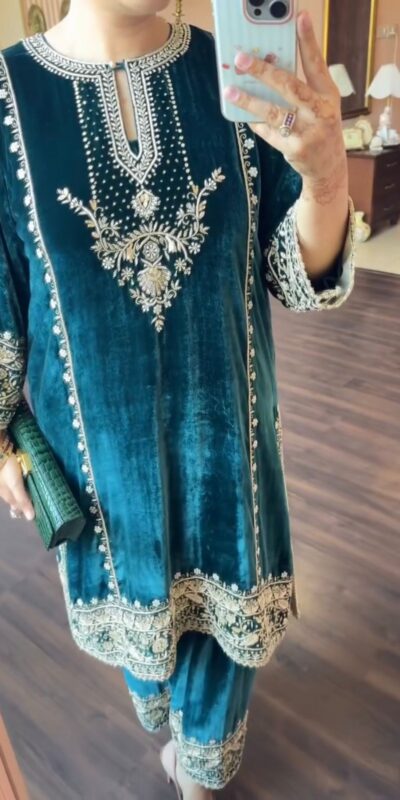 LG 2035 Peacock Blue in Velvet Embroidery Work & Lace Work Salwar Suit . Now at just ₹2049. Delivery 4-6 Working Days. Shop now. | Jump Suits, Tops & Bottoms, Track Suits, Trendy Wear, Salwar suit, Designer Suits, Casual Suits, Creative suits, Palazzo Suits, Party Wear Suits, Patiala Suits, Straight Suits