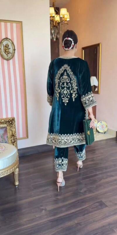 LG 2035 Peacock Blue in Velvet Embroidery Work & Lace Work Salwar Suit . Now at just ₹2049. Delivery 4-6 Working Days. Shop now. | Jump Suits, Tops & Bottoms, Track Suits, Trendy Wear, Salwar suit, Designer Suits, Casual Suits, Creative suits, Palazzo Suits, Party Wear Suits, Patiala Suits, Straight Suits