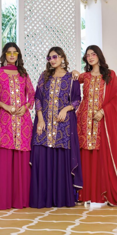 Ram 148 Pink in Georgette Badhani print Embroidery Work & Mirror Work Salwar Suit . Exclusive Offer ₹2149. Delivery 4-6 Working Days. Shop now. | Jump Suits, Tops & Bottoms, Track Suits, Trendy Wear, Salwar suit, Designer Suits, Casual Suits, Creative suits, Palazzo Suits, Party Wear Suits, Patiala Suits, Straight Suits