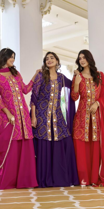 Ram 148 Pink in Georgette Badhani print Embroidery Work & Mirror Work Salwar Suit . Exclusive Offer ₹2149. Delivery 4-6 Working Days. Shop now. | Jump Suits, Tops & Bottoms, Track Suits, Trendy Wear, Salwar suit, Designer Suits, Casual Suits, Creative suits, Palazzo Suits, Party Wear Suits, Patiala Suits, Straight Suits