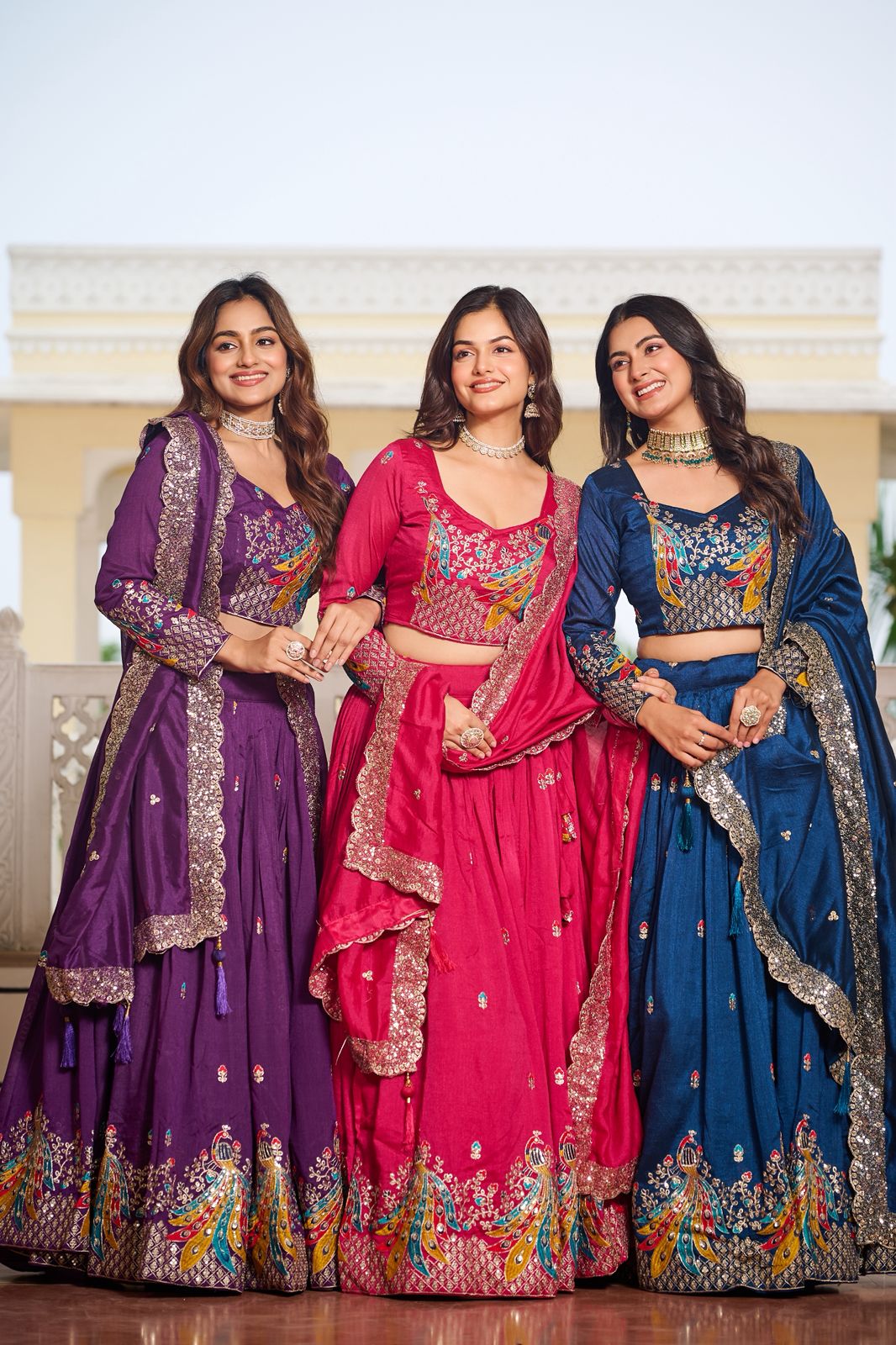 Pink Vichitra Embroidery Work Lehenga Choli - Image 8