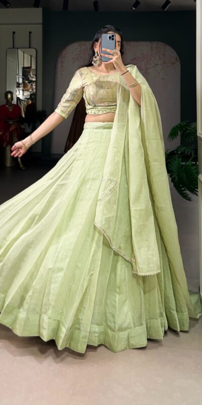 LNB 1100 Pista with Bead Work & Sequins Work. Allen Crush Lehenga Choli Best Price ₹3299. Delivery 4-6 Working Days. Shop now. | Lehenga, Bollywood Lehenga, Creative Lehenga, Designer Lehenga, Embroidered Lehenga, Party Wear Lehenga