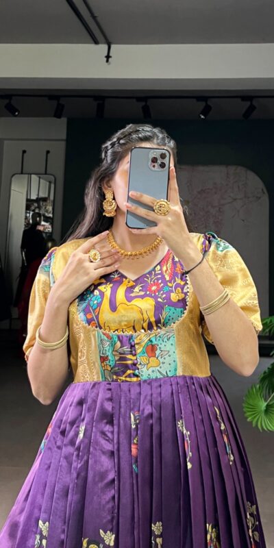 YNF 5009 Purple Dola Silk Weaving Work Gown with Designer Work. Introductory Price ₹1749. Delivery 4-6 Working Days. Shop now. | Gowns, Bollywood Gowns, Creative Gowns, Designer Gowns, Embroidered Gowns, Party Wear Gowns