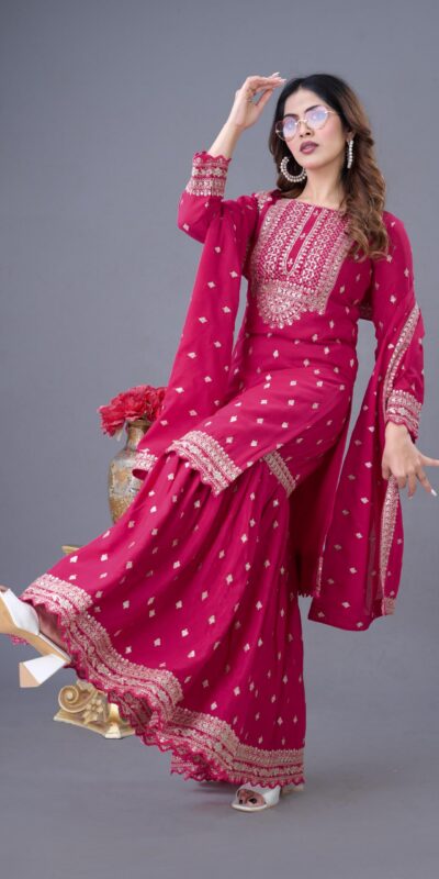 ZF 5006 Rani Pink Color Chinon Silk Sequence Work Salwar Suit Casual, Wedding, Festive, Events . Expected Delivery 4-6 Working Days @2149/- only | Jump Suits, Salwar suit, Designer Suits, Casual Suits, Creative suits, Palazzo Suits, Party Wear Suits, Patiala Suits, Straight Suits