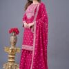 ZF 5006 Rani Pink Color Chinon Silk Sequence Work Salwar Suit Casual, Wedding, Festive, Events . Expected Delivery  4-6 Working Days @2149/- only      | Jump Suits, Salwar suit, Designer Suits, Casual Suits, Creative suits, Palazzo Suits, Party Wear Suits, Patiala Suits, Straight Suits