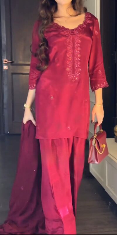 TC 5868 Red Chinon silk Salwar Suit. Perfect for Wedding, Party, Bridal Wear, Makar Sankranti, Karwa Chauth – R Affordable Price ₹1949. Delivery 4-6 Wor | Jump Suits, Tops & Bottoms, Track Suits, Trendy Wear, Salwar suit, Designer Suits, Casual Suits, Creative suits, Palazzo Suits, Party Wear Suits, Patiala Suits, Straight Suits