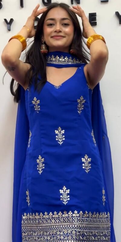 RTC 5944 Royal Blue in Royal Blue Foux Gorgette. Lace Work Salwar Suit Affordable Price ₹1999. Delivery 4-6 Working Days. Shop now. | Jump Suits, Tops & Bottoms, Track Suits, Trendy Wear, Salwar suit, Designer Suits, Casual Suits, Creative suits, Palazzo Suits, Party Wear Suits, Patiala Suits, Straight Suits