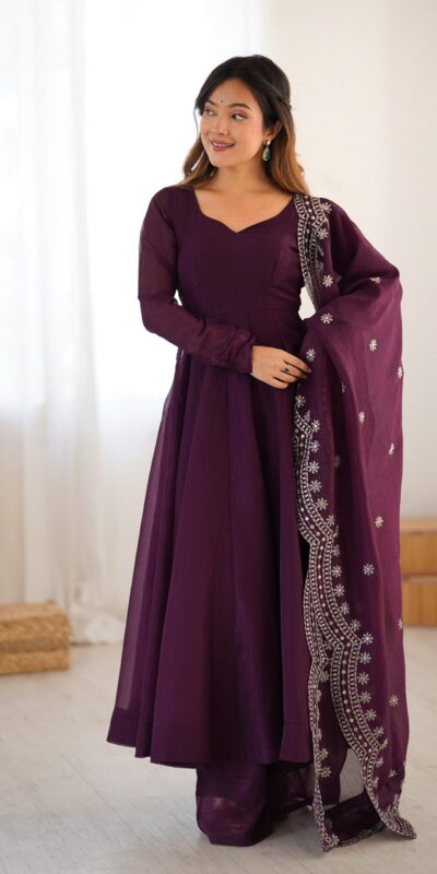 SSR 5006 Wine Fandy Silk Gown Perfect for Wedding, Party, Pongal, Traditional Day, Baby Shower – . Get it for ₹1999. Delivery 4-6 Working Days. Shop | Gowns, Bollywood Gowns, Creative Gowns, Designer Gowns, Embroidered Gowns, Party Wear Gowns