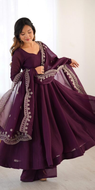 SSR 5006 Wine Fandy Silk Gown Perfect for Wedding, Party, Pongal, Traditional Day, Baby Shower – . Get it for ₹1999. Delivery 4-6 Working Days. Shop | Gowns, Bollywood Gowns, Creative Gowns, Designer Gowns, Embroidered Gowns, Party Wear Gowns