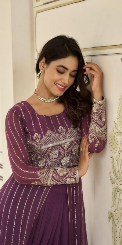 Ram 048 Wine Fox Georgette Lehenga Choli with Embroidery Work. Available at ₹2599 only. Delivery 4-6 Working Days. Shop now. | Lehenga, Bollywood Lehenga, Creative Lehenga, Designer Lehenga, Embroidered Lehenga, Party Wear Lehenga